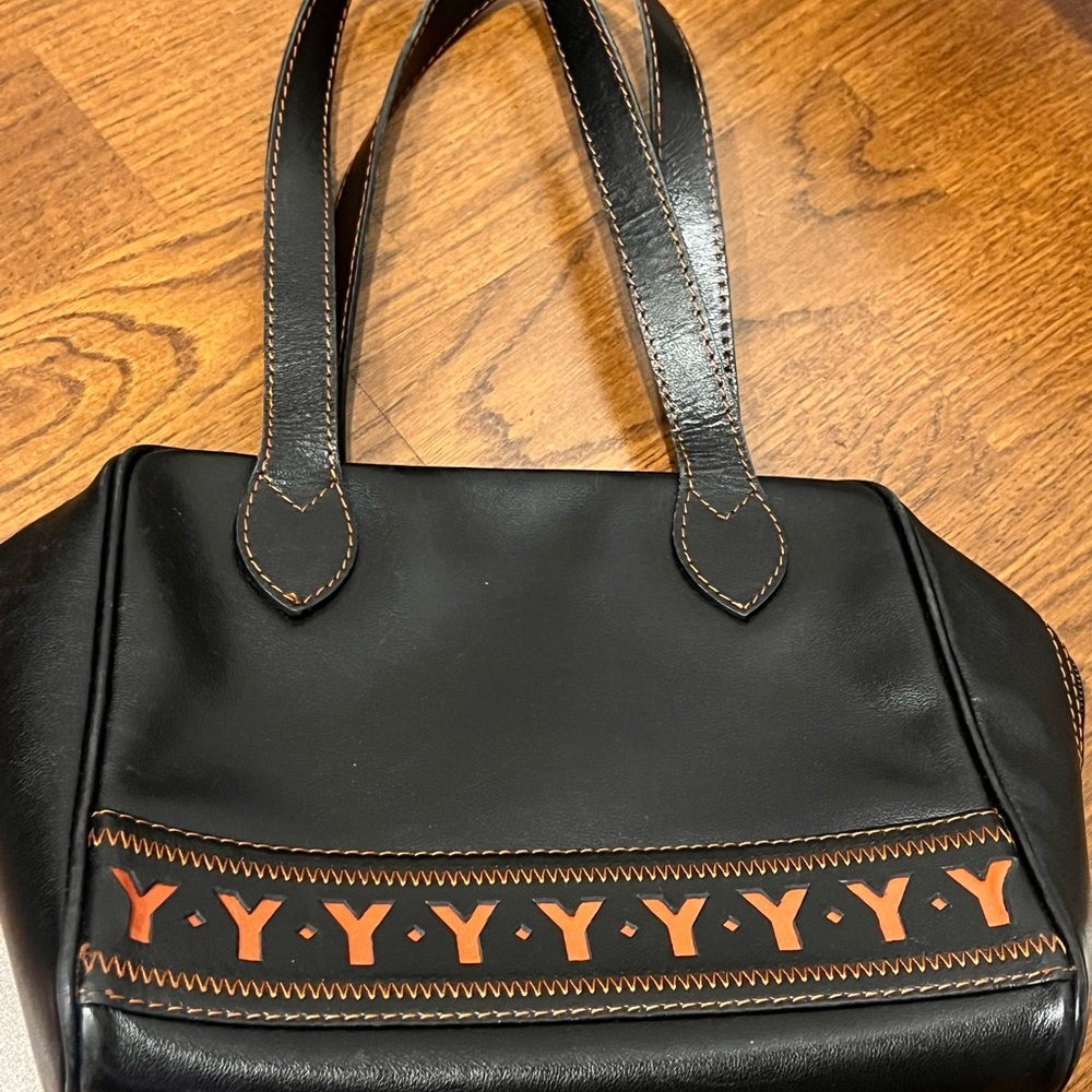 Yves Saint Laurent Black and Orange Shoulder Bag with vintage  YSL
